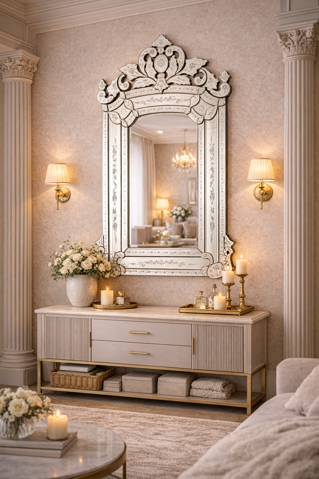 Opulent Bloom Venetian Mirror thumbnail